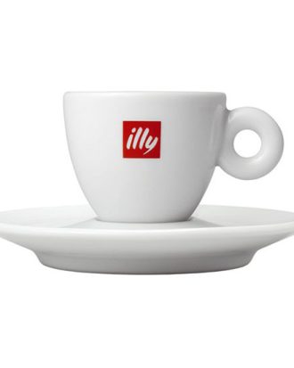 Illy cappuccinokopp med fat