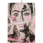 Carolina Gynning Butterfly Queen Kökshandduk - Kökshanddukar Bomull Rosa