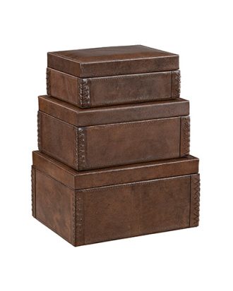 Mendoza förvaringslådor brun