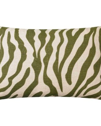 Chhatwal & Jonsson Zebra Kuddfodral 40x60 Cm - Prydnadskuddar & Fodral Linne Cactus Green
