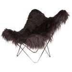 Cuero Iceland Mariposa Butterfly Chair Wild Black/chrome - Fåtöljer Stål Svart