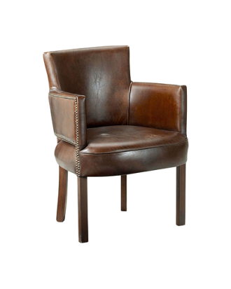 Newark karmstol läder vintage