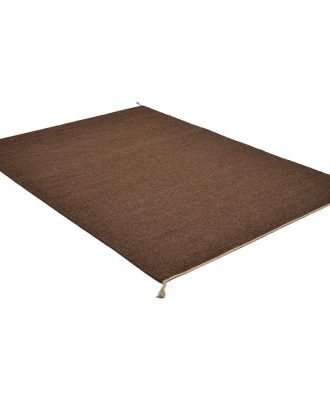 Sofiero brun/natur - handvävd ullmatta