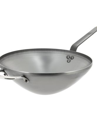 De Buyer Mineral B Element Wokpanna Med Extra Handtag Ø40 Cm - Wokpannor Järn Rostfritt Stål