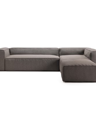 Decotique Grand 4-sits Divansoffa Öppet Avslut Höger - Hörnsoffor & Divansoffor Sammet Hunter Brown