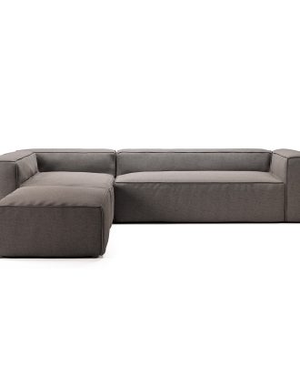 Decotique Grand 4-sits Divansoffa Öppet Avslut Vänster - Hörnsoffor & Divansoffor Sammet Hunter Brown