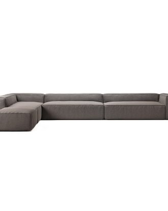 Decotique Grand Hörnsoffa Vänster - Hörnsoffor & Divansoffor Sammet Hunter Brown