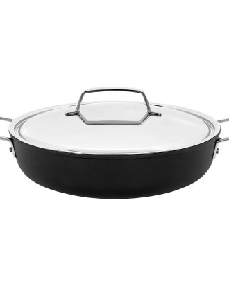 Demeyere Alu Pro Ti-x Sauteuse Med Lock Ø28 Cm - Traktörpannor & Sauteuser Aluminium Svart