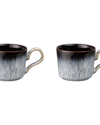 Denby Halo Brew Espressokoppar 2-pack - Espressokoppar Stengods Svartblå