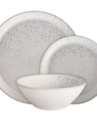 Denby Kiln 12pc Tableware Set Servis 12 Delar - Serviser & Startset Stengods Beige