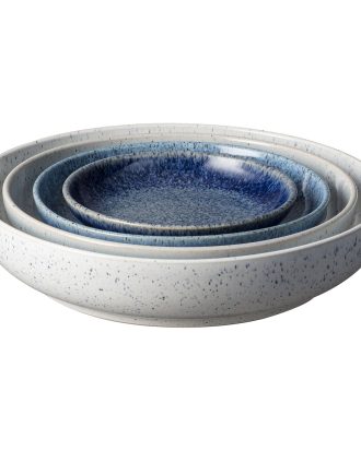 Denby Studio Blue Skålar 4-pack - Serveringsskålar Stengods Blå