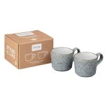 Denby Studio Grey Brew Espressomugg 2-pack - Espressokoppar Stengods Grå