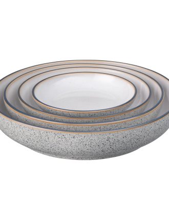 Denby Studio Grey Skålar 4-pack - Serveringsskålar Stengods Grå