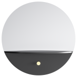 Department Pie B Väggspegel 60cm - Väggspeglar Mässing Svart