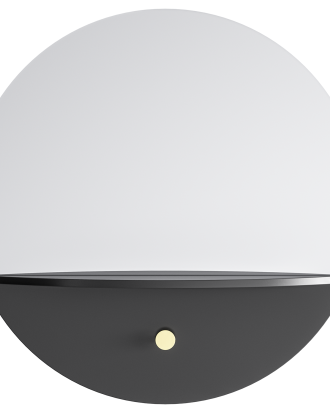 Department Pie B Väggspegel 60cm - Väggspeglar Mässing Svart