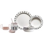 Design Letters Eat & Learn Gåvoset - Barnserviser Melamin Nude