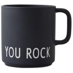 Design Letters Favourite Kopp You Rock - Kaffekoppar Benporslin Svart