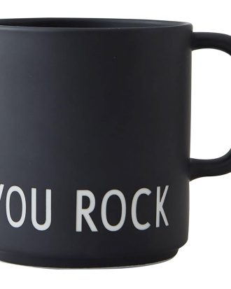 Design Letters Favourite Kopp You Rock - Kaffekoppar Benporslin Svart