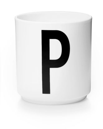 Design Letters Personlig Porslinsmugg P - Tekoppar Benporslin Vit