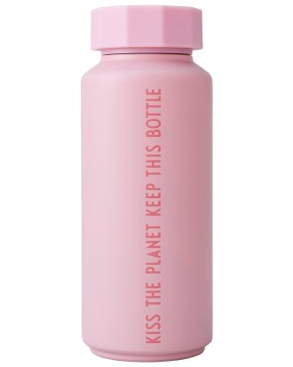Design Letters Termosflaska 50 Cl Kiss The Planet - Termosar Rostfritt Stål Rosa