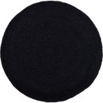 Dixie Ella Bordsunderlägg 38 Cm - Bordstabletter & Glasunderlägg Jute Pure Black