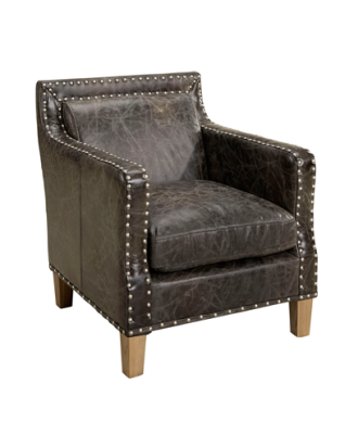 Nizam skinnfåtölj fudge