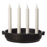 Ernst Adventsljusstake Rund Ø28 Cm - Adventsljusstakar Stengods Svart