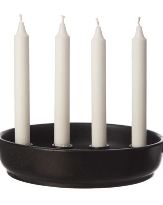 Ernst Adventsljusstake Rund Ø28 Cm - Adventsljusstakar Stengods Svart