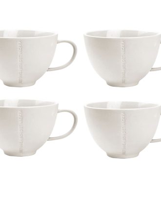 Ernst Citat I Det Enkla Tekoppar 4-pack - Tekoppar Stengods Vit