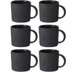 Ernst Koppar Små 6-pack - Kaffekoppar Stengods Mörkgrå