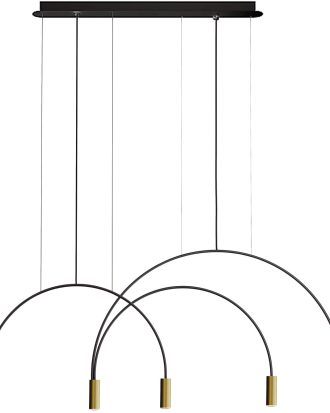 Estiluz Volta L78s.1d1t-w Pendel / Satin Gold / - Taklampor Aluminium Svart