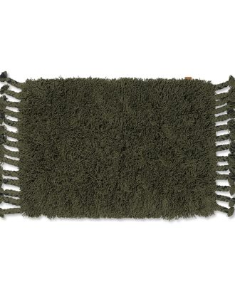 Ferm Living Amass Long Pile Matta Olive 70x50 Cm - Ryamattor Bomull Olive Green