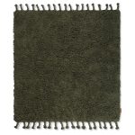 Ferm Living Amass Long Pile Matta Olive 140x140 Cm - Ryamattor Bomull Olive Green