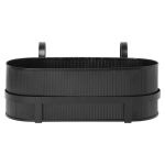 Ferm Living Bau Balkonglåda - Utekrukor & Odlingslådor Galvaniserat Stål Svart