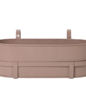 Ferm Living Bau Balkonglåda - Utekrukor & Odlingslådor Galvaniserat Stål Dusty Rose