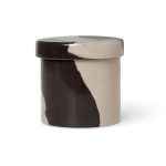 Ferm Living Inlay Behållare Sand / Ø9.8 x 9.5 Cm - Boxar & Askar Stengods Brun