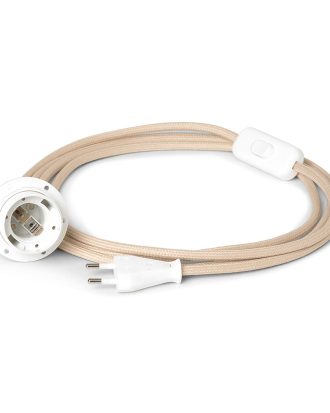 Ferm Living sladd Vägglampa 2.65 m - Lampsladdar & Lampupphängning Textil Sand