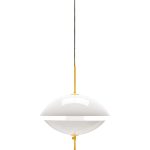Fritz Hansen Clam Pendel / Mässing 500 Mm - Taklampor Glas Vit