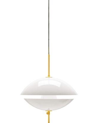 Fritz Hansen Clam Pendel / Mässing 440 Mm - Taklampor Glas Vit