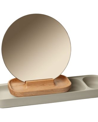 Fritz Hansen Slide Spegel Med Förvaring - Bordsspeglar Ask Concrete