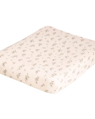 Garbo & Friends Bluebell Muslin Överdrag Till Skötbädd 50x70 - Barnfiltar Bomullsmuslin Beige