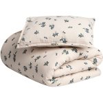 Garbo & Friends Blueberry Muslin Bäddset 100x140 + 40x60 Cm - Barnsängkläder Bomullsmuslin Sand