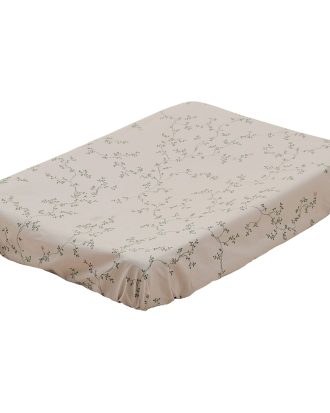 Garbo & Friends Botany Överdrag Till Skötbädd - Barnfiltar Bomullspercale Ljusgrå