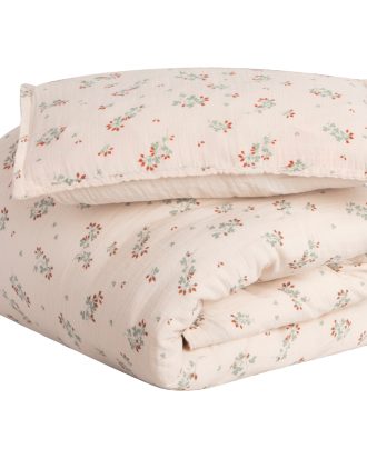 Garbo & Friends Clover Muslin Bäddset 100x130 Cm - Barnsängkläder Bomullsmuslin Elfenben