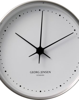 Georg Jensen Koppel Väggklocka 22 Cm Rostfritt Stål - Väggklockor Plast Vit