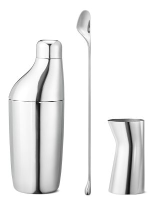 Georg Jensen Sky Gåvoset Cocktailshaker Sked & Shotglas - Shakers Rostfritt Stål