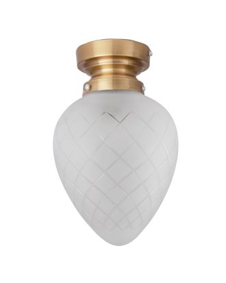 Globen Lighting Juni Ip44 Plafond Slipad/vit/ant. Mässing - Badrumsbelysning Metall Klar