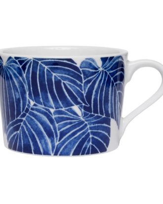 Götefors Porslin Botanica Funkia Kopp Blå - Kaffekoppar Porslin Vit