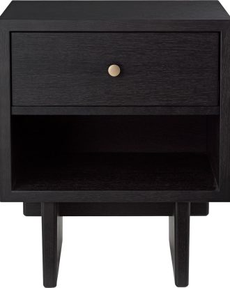 Gubi Private Sidobord 50x40x60 Cm Betsad Ek - Sidobord & Avlastningsbord Mässing Brunsvart