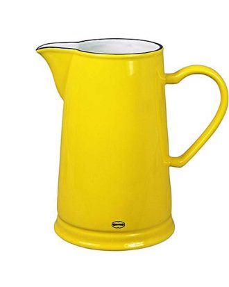 Kanna med handtag i retrostil - Gul